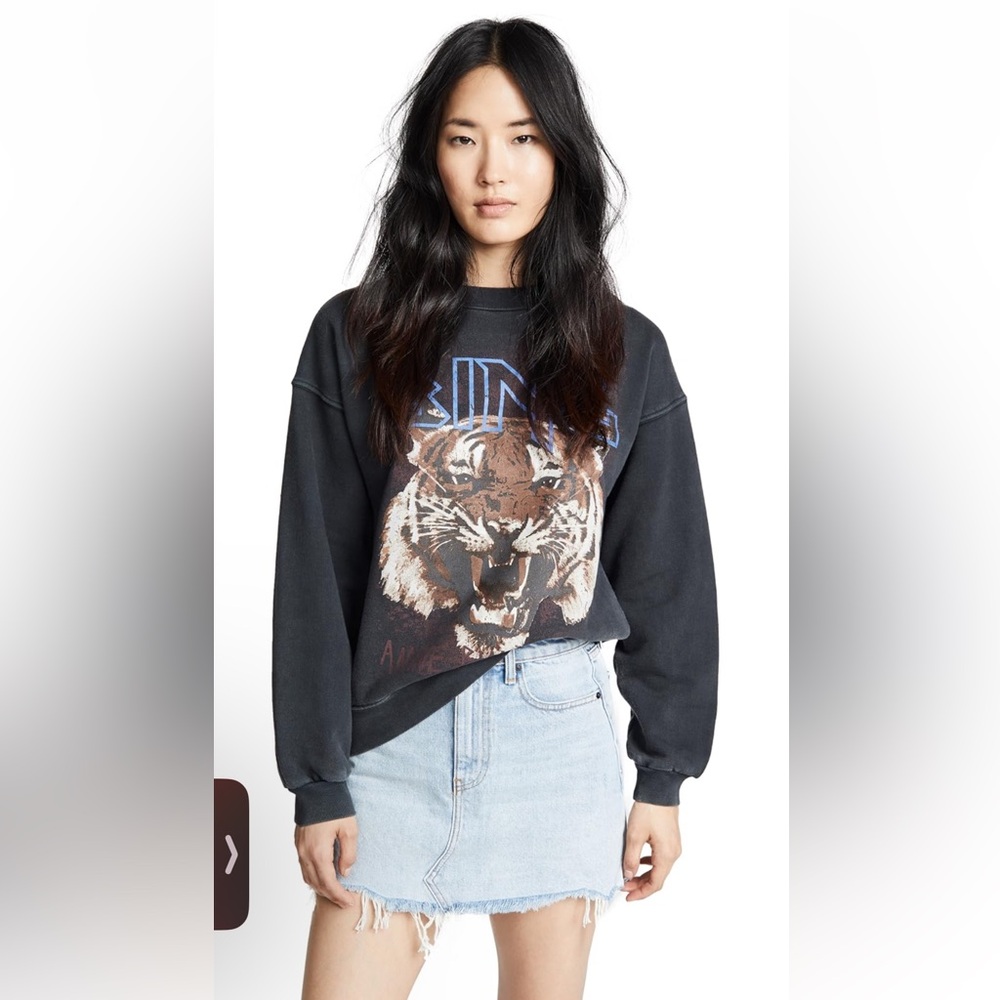 Anine Bing Tiger Crewneck Sweatshirt S